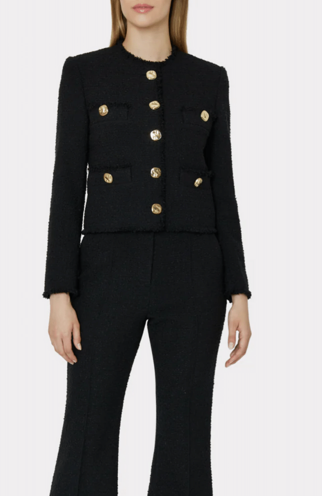 BOUCLE BLAZER in BLACK-MILLY-FLOW by nicole