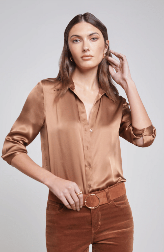 DANI BLOUSE - FAWN-L&#39; AGENCE-FLOW by nicole