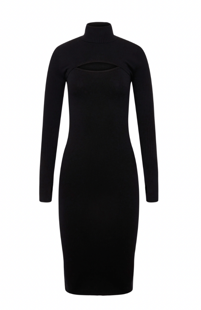 KIRBY LS CUT OUT KNIT DRESS BLACK-L&#39; AGENCE-FLOW by nicole