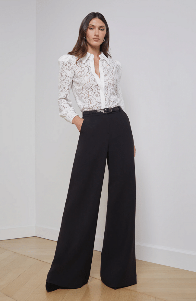 PILAR PANT in BLACK-L' AGENCE-FLOW by nicole