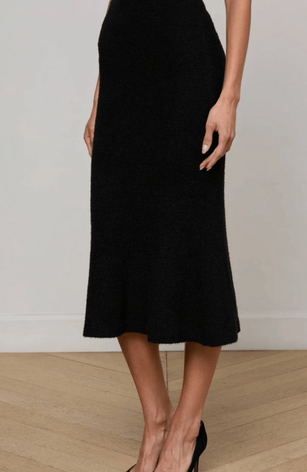 L'AGENCE SALEM KNIT FLARE SKIRT in BLACK | FLOW BY NICOLE - FLOW
