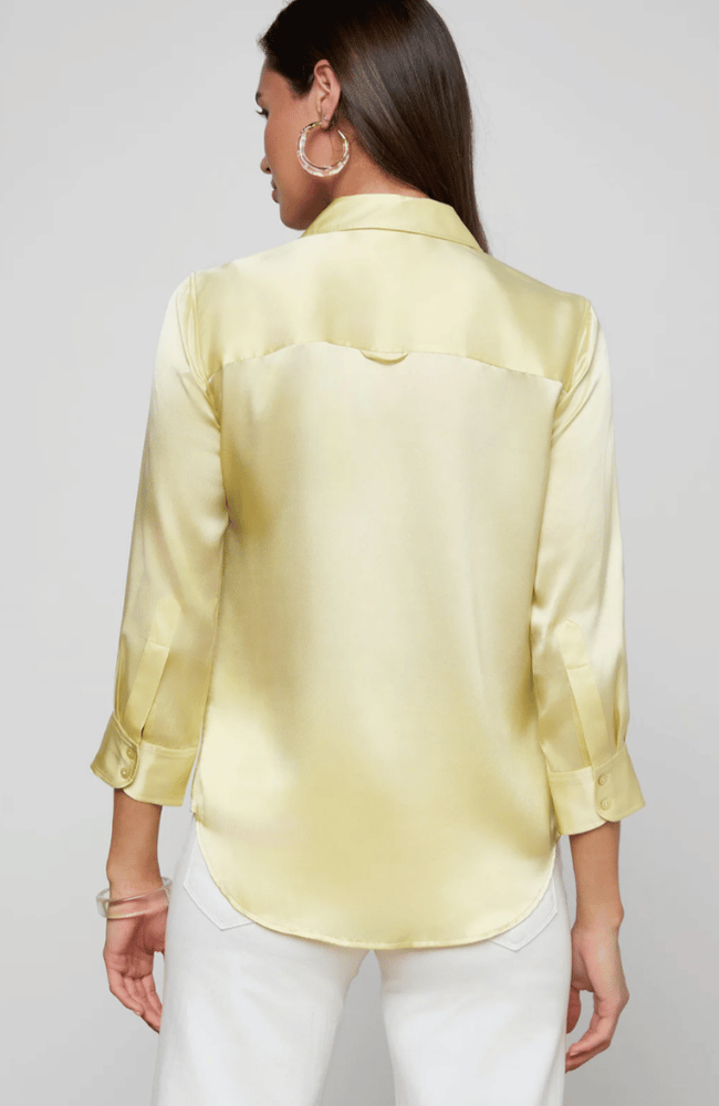 DANI SILK BLOUSE in LEMON SORBET-L'AGENCE-FLOW BY NICOLE CANADA