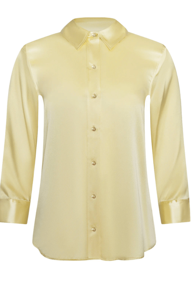 DANI SILK BLOUSE in LEMON SORBET-L'AGENCE-FLOW BY NICOLE CANADA