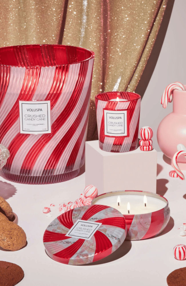 CRUSHED CANDY CANE | 5 WICK HEARTH CANDLE