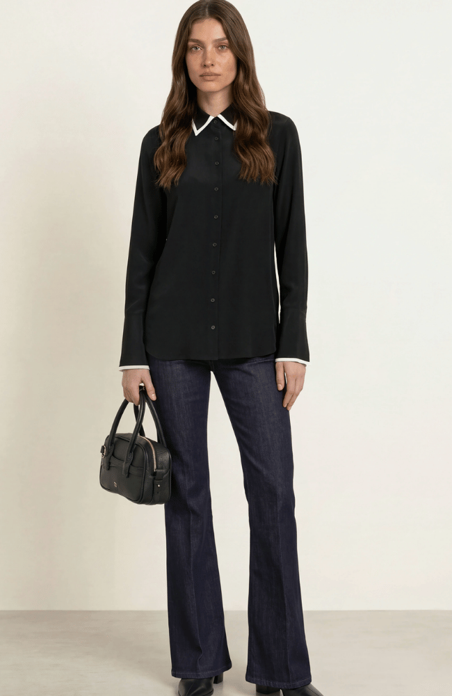 NEW VOYAGE BLOUSE with WHITE PIPING