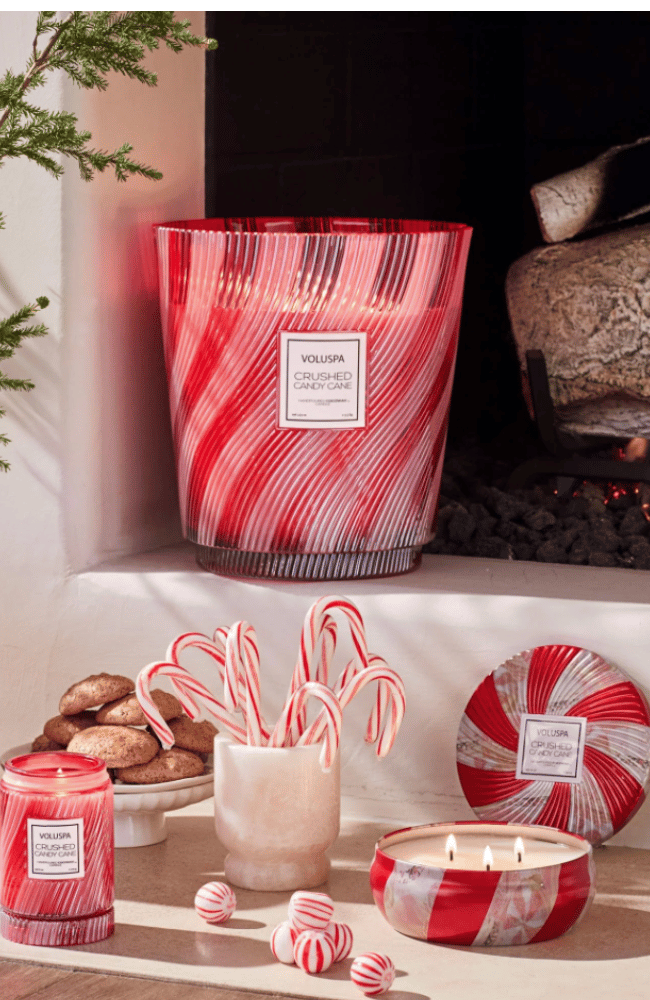 CRUSHED CANDY CANE | 5 WICK HEARTH CANDLE