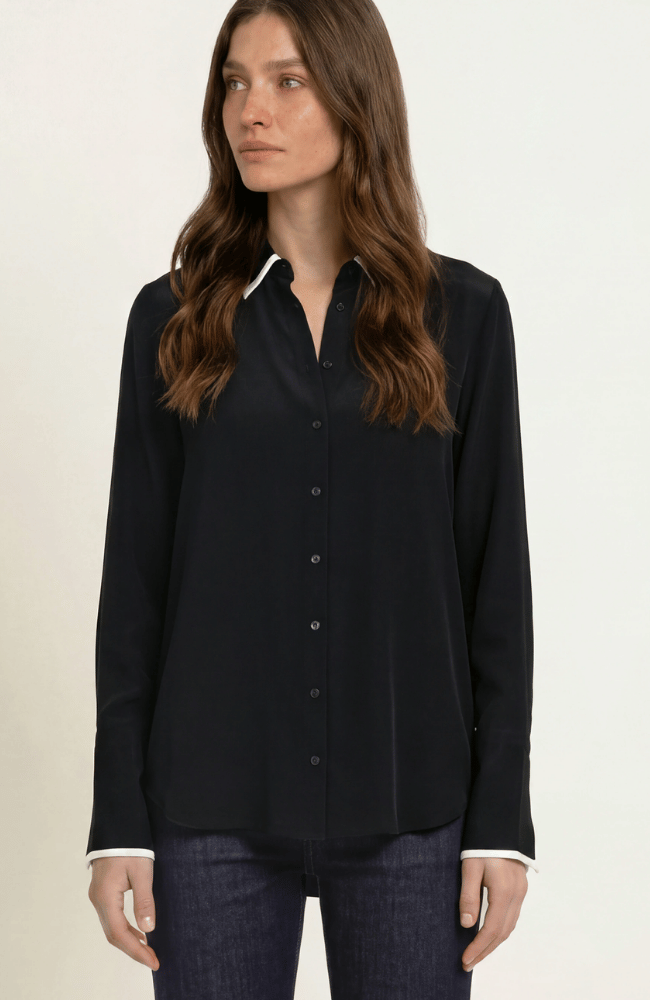 NEW VOYAGE BLOUSE with WHITE PIPING