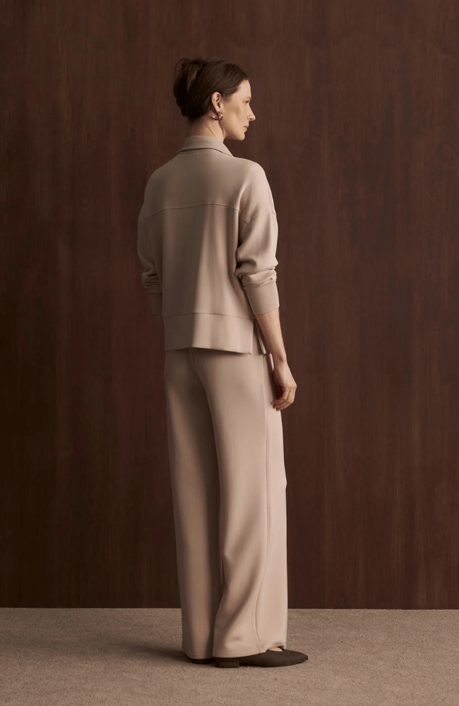 THE WIDE LEG PANT 30' in MUSHROOM