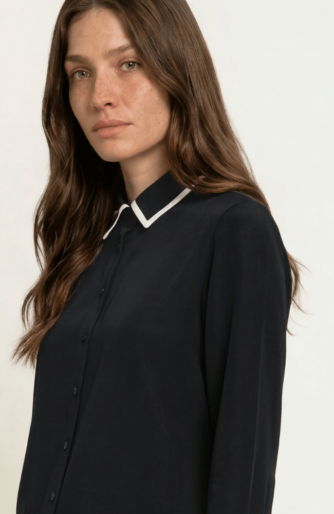 NEW VOYAGE BLOUSE with WHITE PIPING