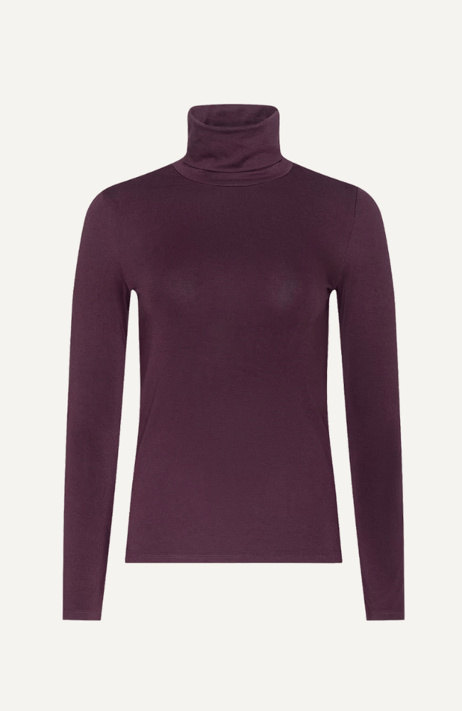 LANI TURTLENECK in DEEP SANGRIA