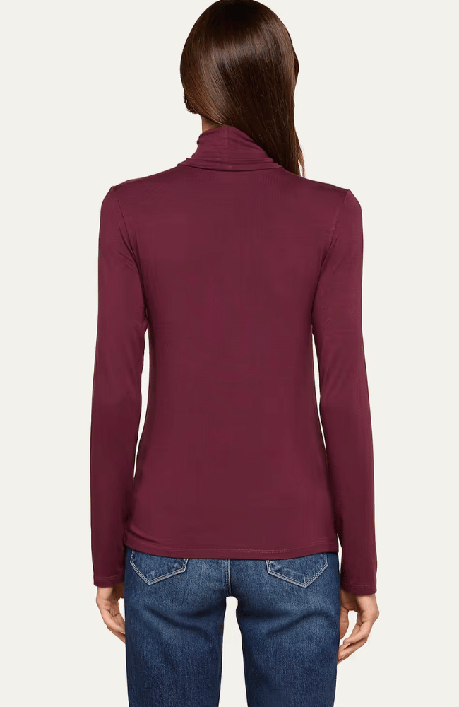 LANI TURTLENECK in DEEP SANGRIA