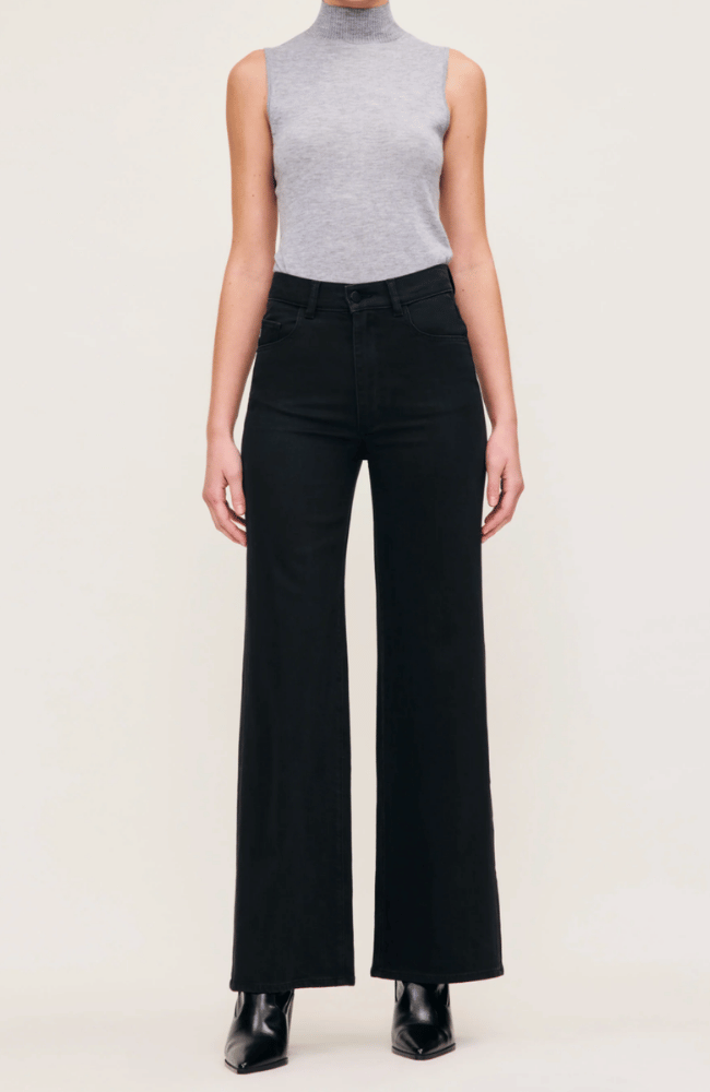 HEPBURN WIDE LEG JEAN in BLACK