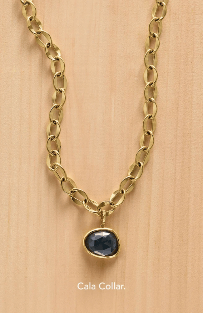 CALA COLLAR NECKLACE in IRIDESCENT HEMATITE