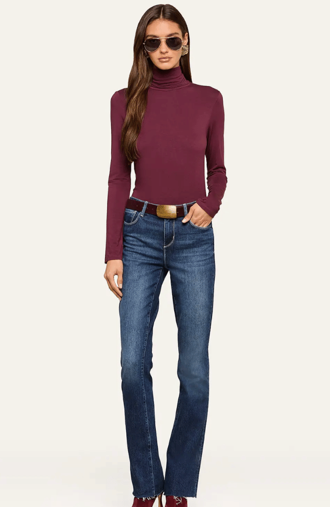 LANI TURTLENECK in DEEP SANGRIA