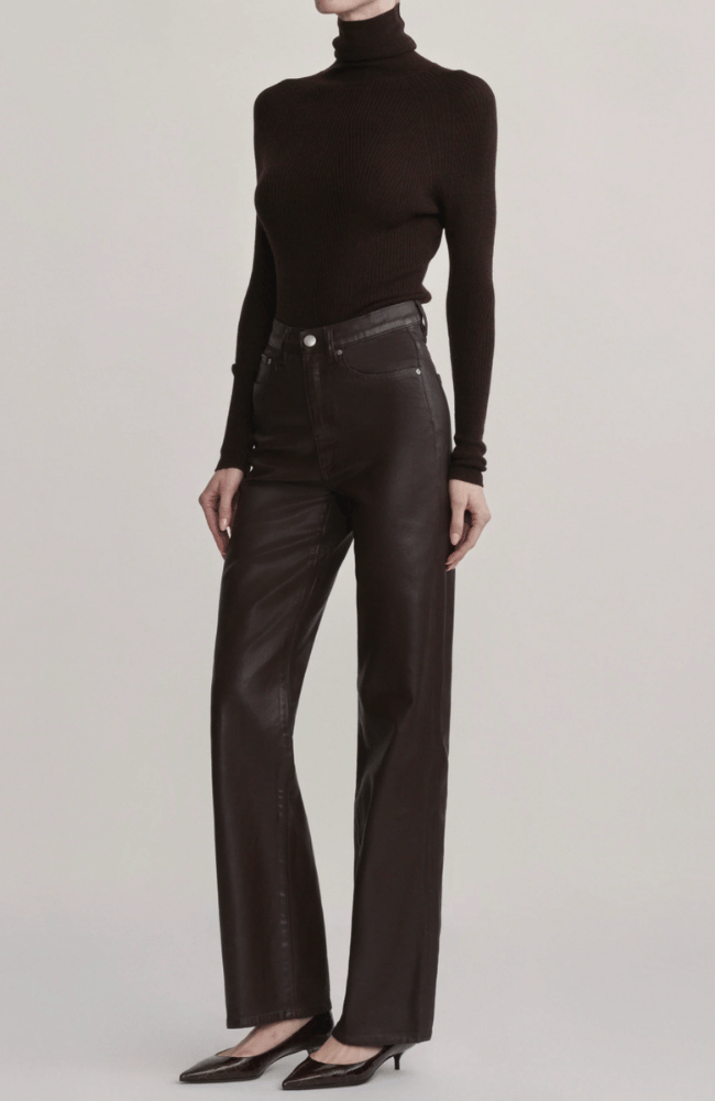 KARMINE REFINED WIDE LEG in BRAMBLE COATED