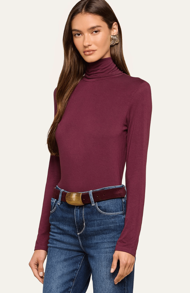 LANI TURTLENECK in DEEP SANGRIA