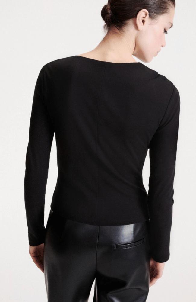 MLLTABACCO METALLIC EMBELLISHED TOP in BLACK