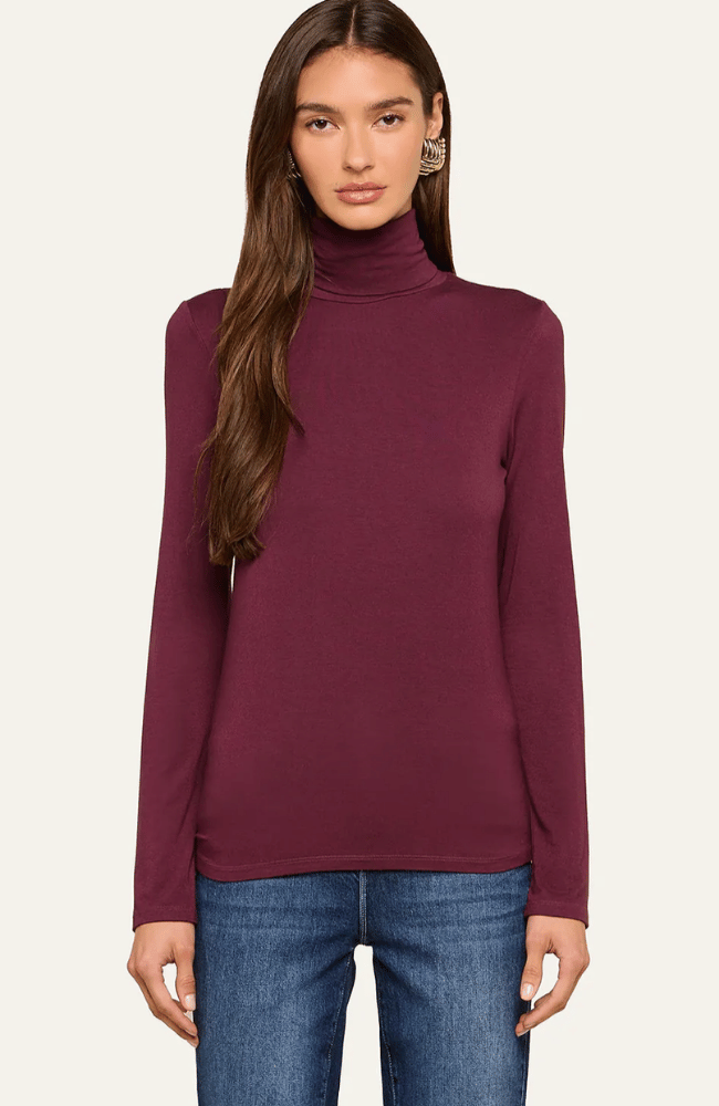 LANI TURTLENECK in DEEP SANGRIA