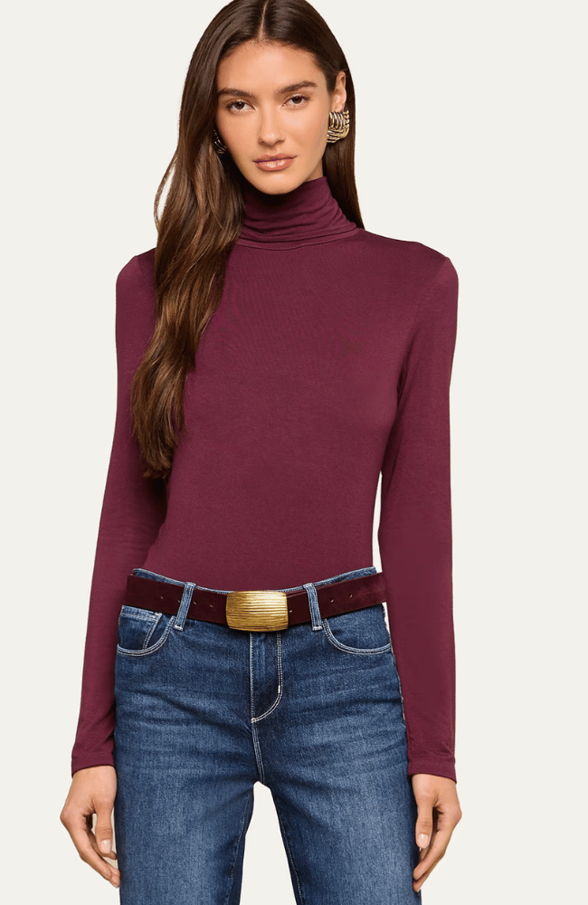 LANI TURTLENECK in DEEP SANGRIA
