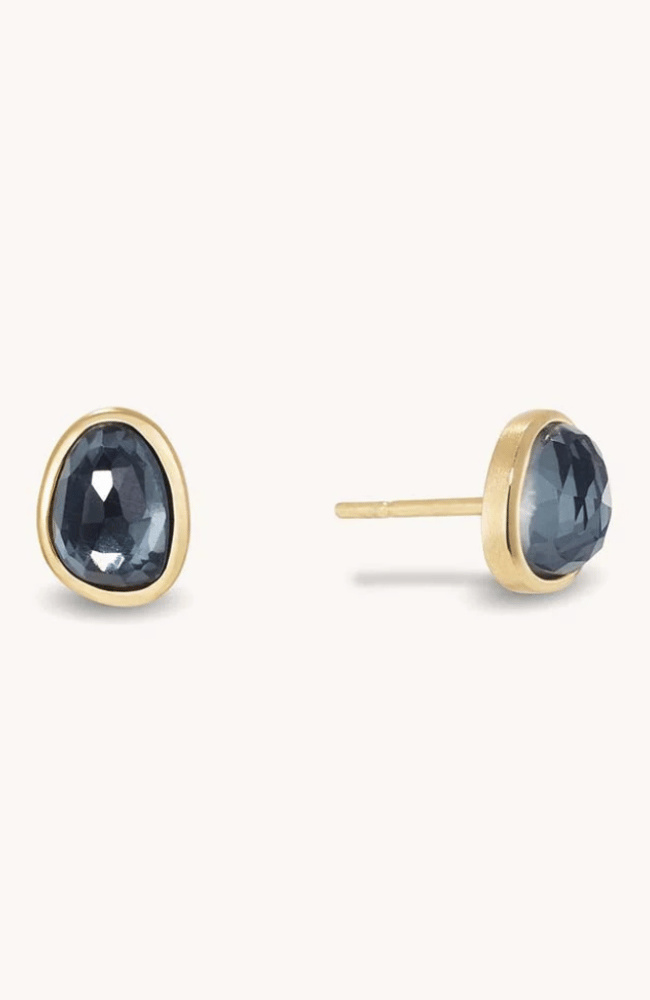 CALA STUD EARRINGS in IRIDESCENT HEMATITE