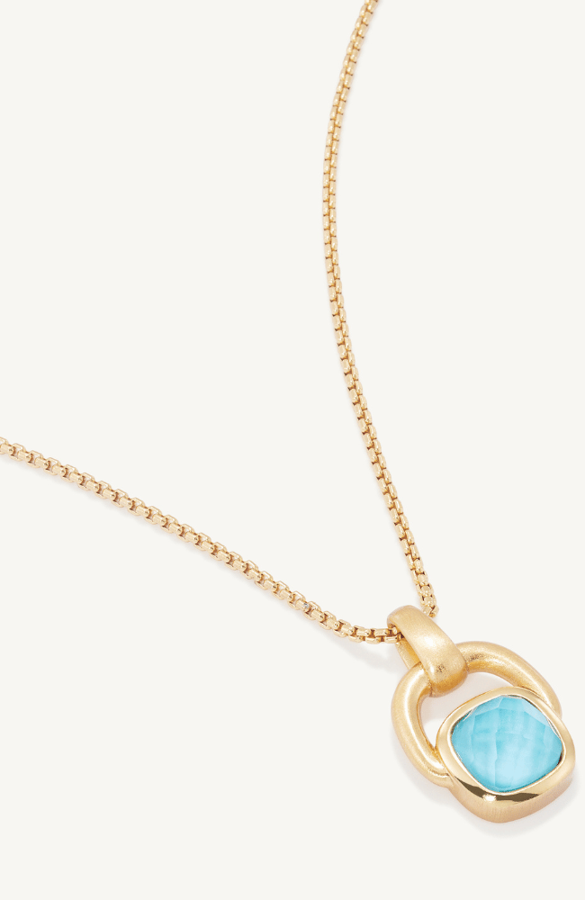 MONTEREY PENDANT NECKLACE in IRIDESCENT TURQUOISE-DEAN DAVIDSON-FLOW BY NICOLE CANADA