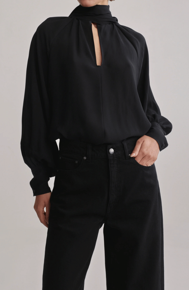 SYLVIA SHIRT in BLACK