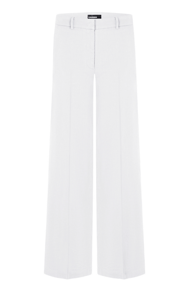 MIRA LINEN PANT in PURE WHITE-CAMBIO-FLOW BY NICOLE CANADA