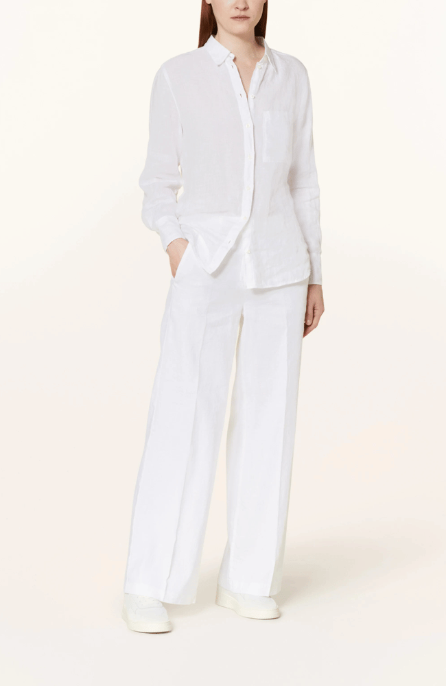 MIRA LINEN PANT in PURE WHITE-CAMBIO-FLOW BY NICOLE CANADA