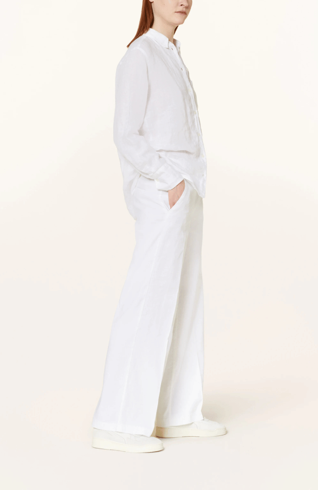 MIRA LINEN PANT in PURE WHITE-CAMBIO-FLOW BY NICOLE CANADA