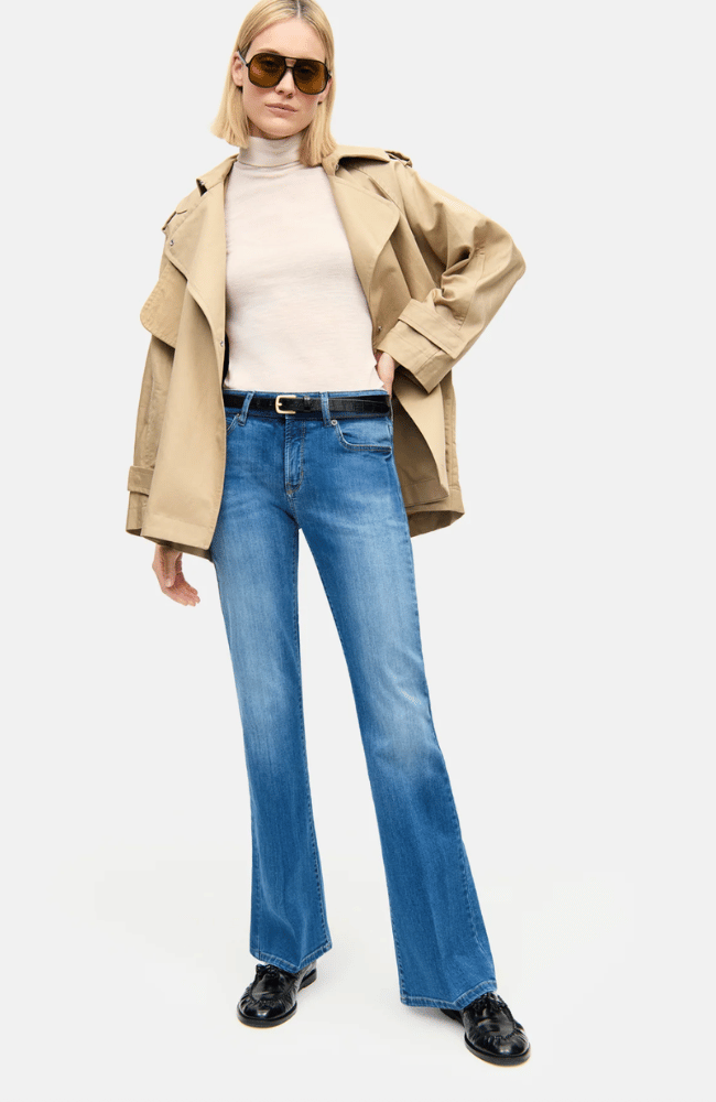 PARIS FLARED JEANS in MEDIUM CONTRAST SPLINTED-CAMBIO-FLOW BY NICOLE CANADA