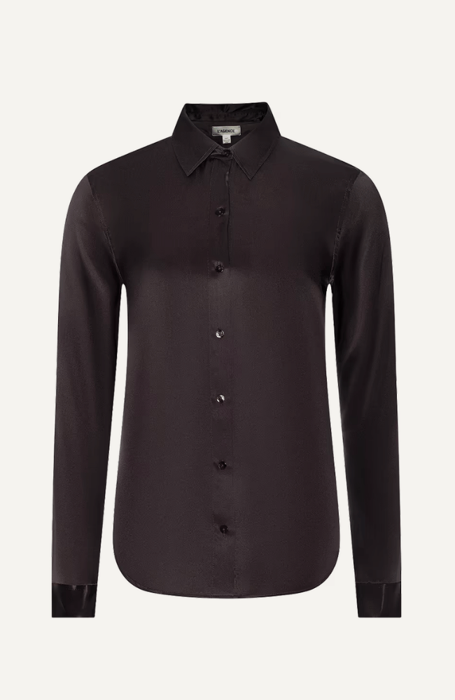 TYLER SILK BLOUSE in DARK JAVA