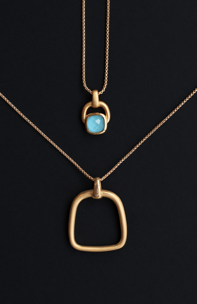 MONTEREY PENDANT NECKLACE in IRIDESCENT TURQUOISE-DEAN DAVIDSON-FLOW BY NICOLE CANADA