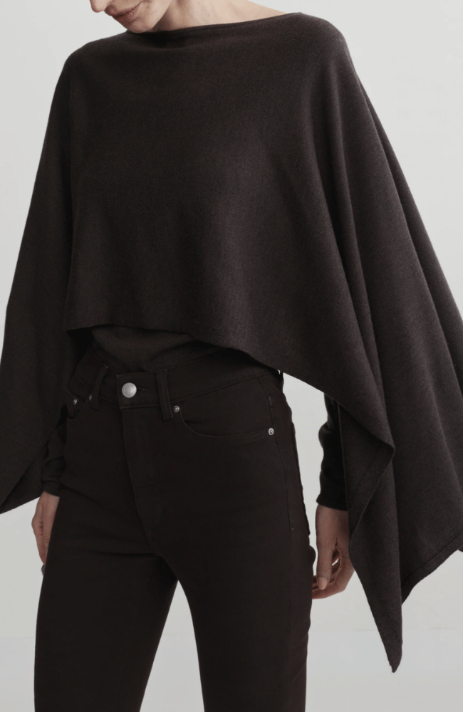 CAPE SWEATER in BROWN