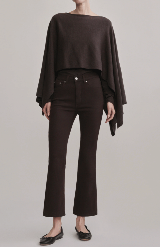 CAPE SWEATER in BROWN