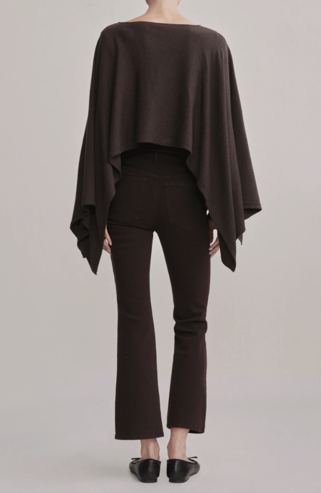 CAPE SWEATER in BROWN