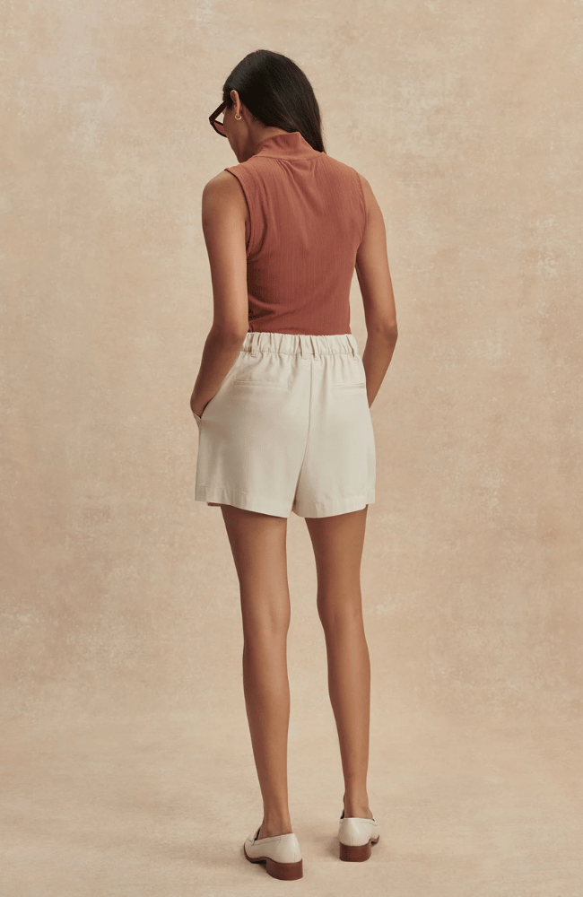 TANSY WOVEN SHORT in IVORY-Varley-FLOW BY NICOLE CANADA