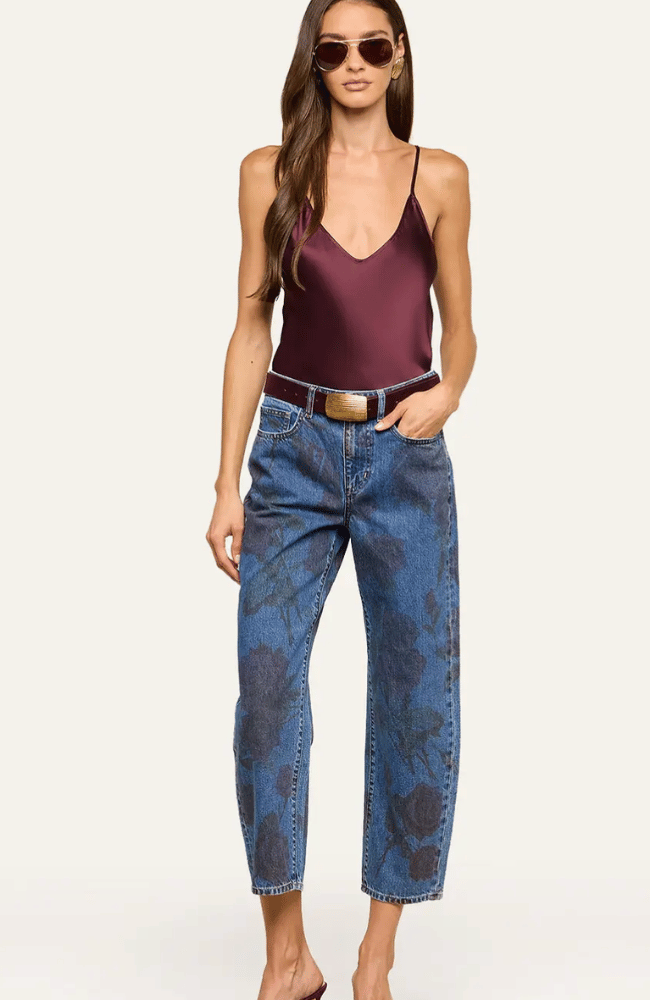 LEXI SILK CAMISOLE in DEEP SANGRIA