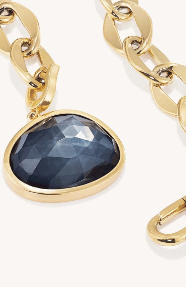CALA COLLAR NECKLACE in IRIDESCENT HEMATITE