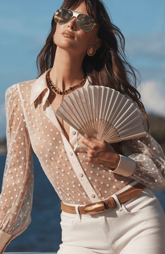 SOPHIE BLOUSE in ECRU-L'AGENCE-FLOW BY NICOLE CANADA