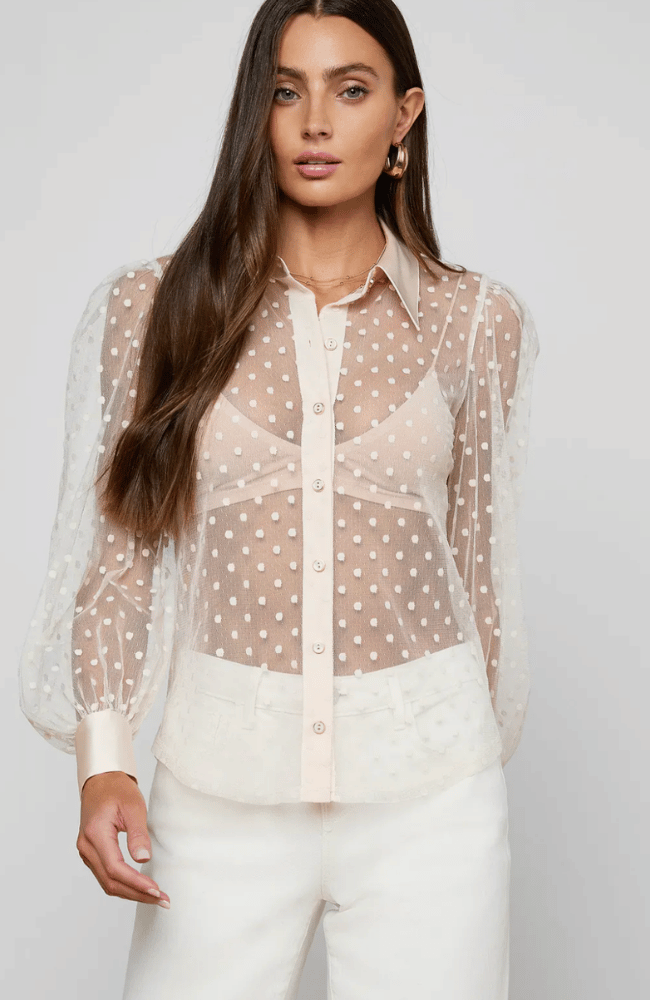 SOPHIE BLOUSE in ECRU-L'AGENCE-FLOW BY NICOLE CANADA