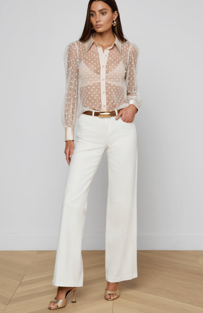 SOPHIE BLOUSE in ECRU-L'AGENCE-FLOW BY NICOLE CANADA