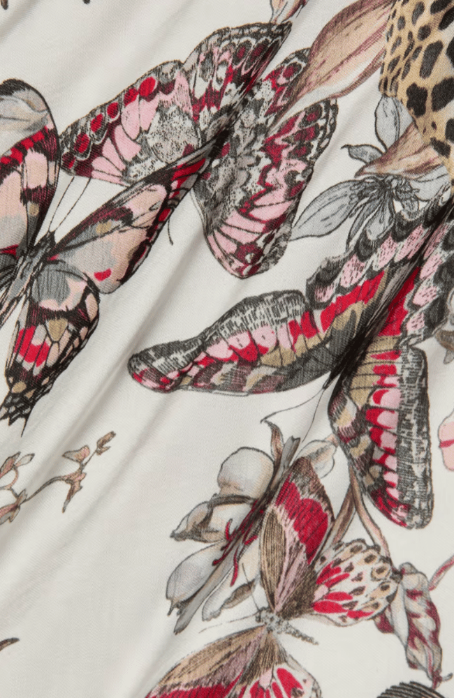 EDDIE BIAS TANK TOP in WHITE MULTI BUTTERFLY JUNGLE-L'AGENCE-FLOW BY NICOLE CANADA