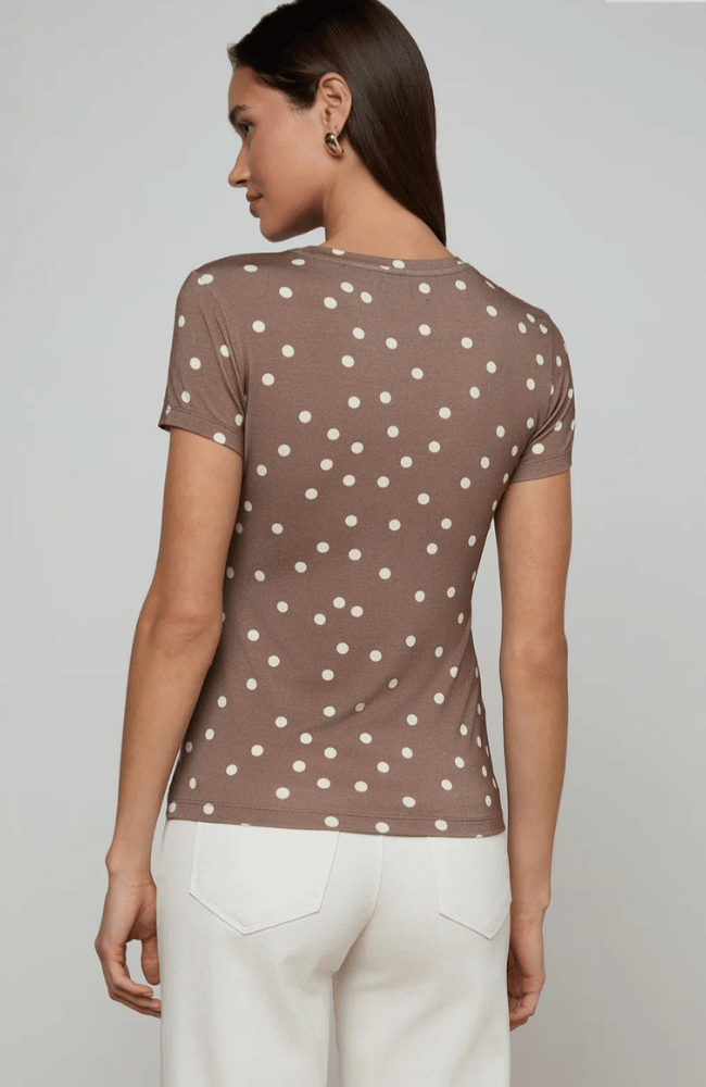 RESSI TEE in POLKA DOT CARDAMOM ECRU-L'AGENCE-FLOW BY NICOLE CANADA
