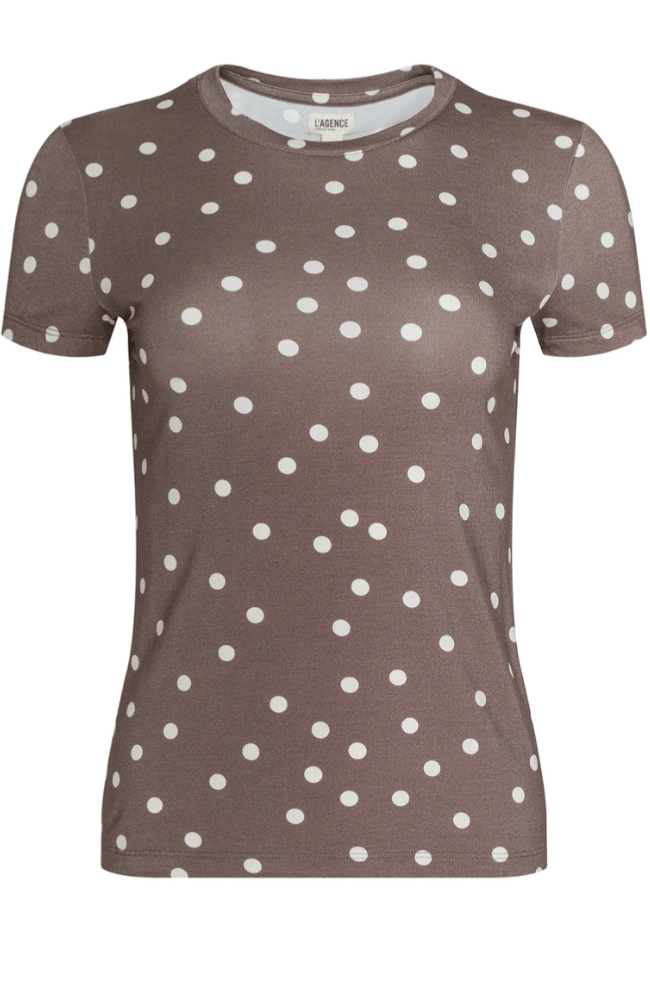 RESSI TEE in POLKA DOT CARDAMOM ECRU-L'AGENCE-FLOW BY NICOLE CANADA
