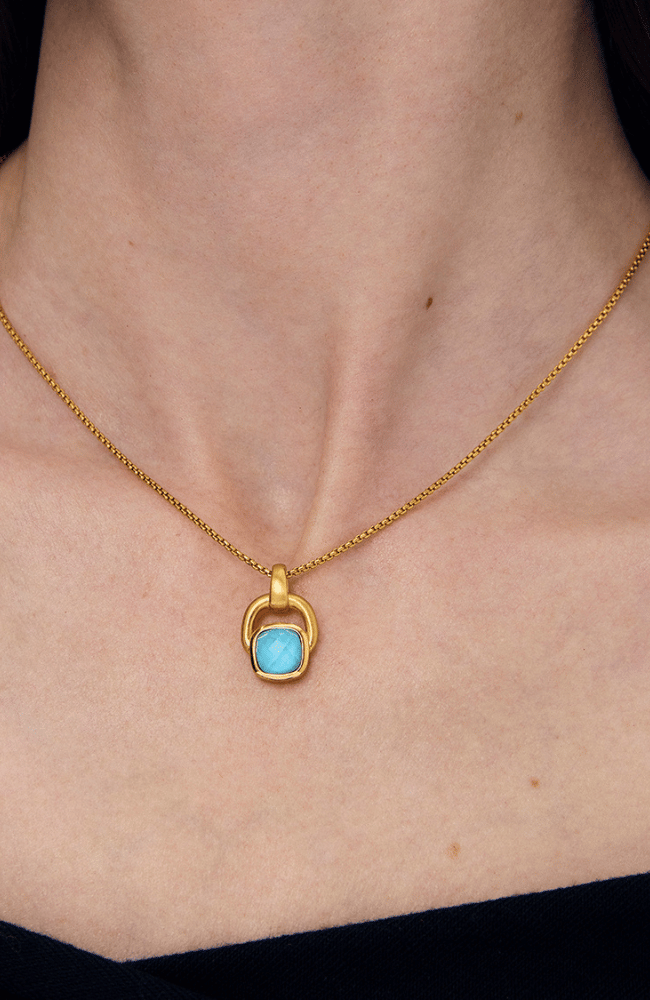 MONTEREY PENDANT NECKLACE in IRIDESCENT TURQUOISE-DEAN DAVIDSON-FLOW BY NICOLE CANADA