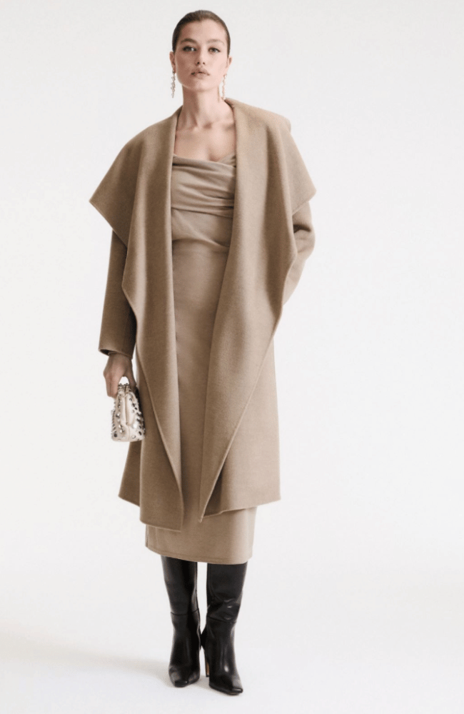 MLLTENENTE PURE WOOL COAT in TURTLEDOVE