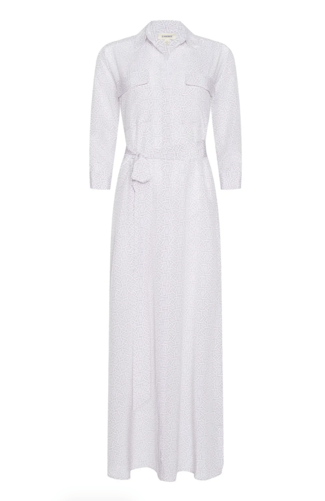 CAMERON LONG SHIRT DRESS in ICY LILAC-L'AGENCE-FLOW BY NICOLE CANADA