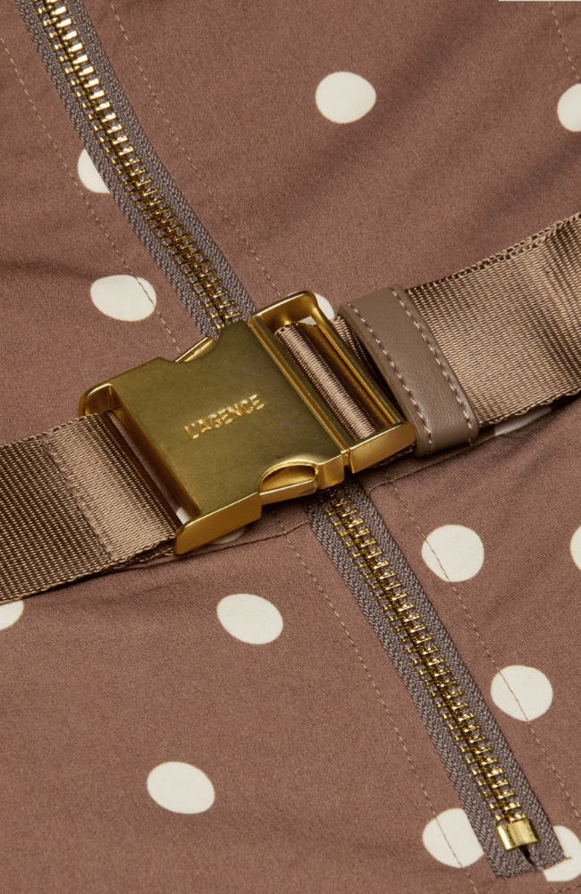 KYLO BELTED SHIRT DRESS in POLKA DOT CARDAMOM ECRU-L'AGENCE-FLOW BY NICOLE CANADA
