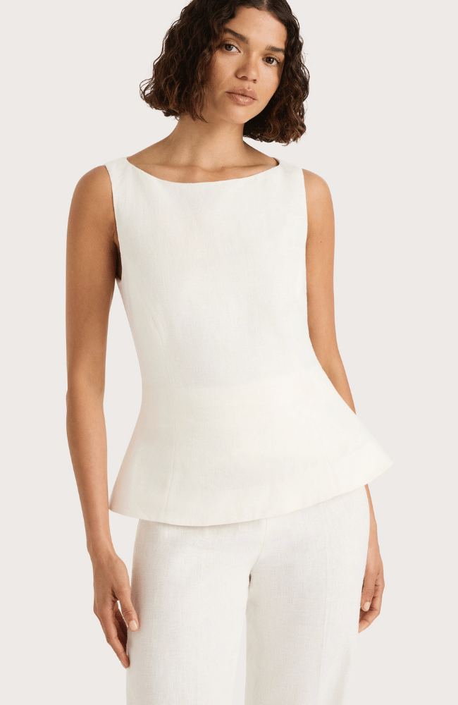 ANA TOP WHITE-FAITHFULL THE BRAND-FLOW by nicole