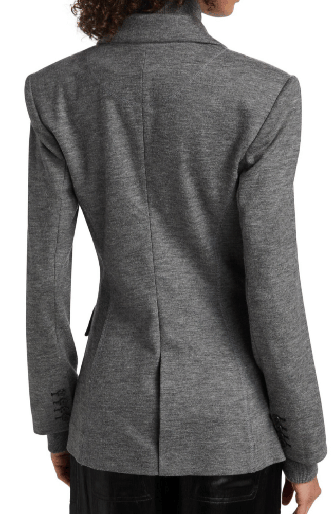 AUDEN KNIT COMBO BLAZER in WARM GREY-SIMKHAI-FLOW by nicole